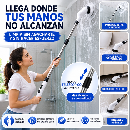 Cepillo de Limpieza Eléctrico Inalámbrico — Limpia Sin Esfuerzo en Minutos
